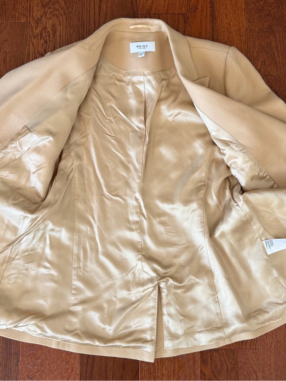 Reiss Larsson Double Breasted Twill Blazer in Light Camel US 10 - Picture 8 of 12